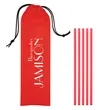 5-Pack On The Go Straws With Pouch | https://www.bestnamebadges.com