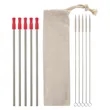 5-Pack Stainless Straw Kit with Cotton Pouch | https://www.bestnamebadges.com