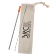 Stainless Straw Kit With Cotton Pouch | https://www.bestnamebadges.com