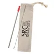 Stainless Straw Kit With Cotton Pouch | https://www.bestnamebadges.com