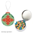 FULL COLOR ORNAMENT TIN WITH CANDY | https://www.bestnamebadges.com