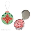 FULL COLOR ORNAMENT TIN WITH CANDY | https://www.bestnamebadges.com