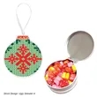 FULL COLOR ORNAMENT TIN WITH CANDY | https://www.bestnamebadges.com