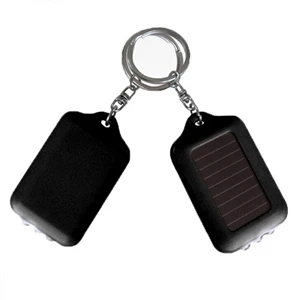 Solar Power Flashlight Keychain