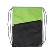 Two-Tone Poly Drawstring Backpack With Zipper | https://www.bestnamebadges.com