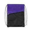 Two-Tone Poly Drawstring Backpack With Zipper | https://www.bestnamebadges.com