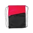 Two-Tone Poly Drawstring Backpack With Zipper | https://www.bestnamebadges.com