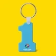 Number One-Shaped Silicone Keychain | https://www.bestnamebadges.com