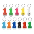 Number One-Shaped Silicone Keychain | https://www.bestnamebadges.com