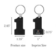 Number One-Shaped Silicone Keychain | https://www.bestnamebadges.com