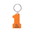 Number One-Shaped Silicone Keychain | https://www.bestnamebadges.com