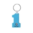 Number One-Shaped Silicone Keychain | https://www.bestnamebadges.com