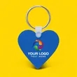 Custom Heart Shaped Silicone Key Tag | https://www.bestnamebadges.com