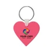 Custom Heart Shaped Silicone Key Tag | https://www.bestnamebadges.com