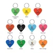 Custom Heart Shaped Silicone Key Tag | https://www.bestnamebadges.com