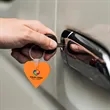 Custom Heart Shaped Silicone Key Tag | https://www.bestnamebadges.com