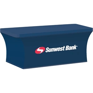 6' Stretch Table Cover Stock Color - Front Print Only | https://www.bestnamebadges.com