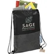 Ash Zippered Recycled Drawstring Bag | https://www.bestnamebadges.com