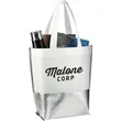 Large Laminated Metallic Bottom Tote | https://www.bestnamebadges.com