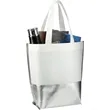 Large Laminated Metallic Bottom Tote | https://www.bestnamebadges.com
