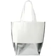 Large Laminated Metallic Bottom Tote | https://www.bestnamebadges.com