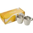 Doppio Stackable Recycled Mug Set 6oz | https://www.bestnamebadges.com