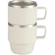 Doppio Stackable Recycled Mug Set 6oz | https://www.bestnamebadges.com