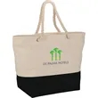 Zippered 12oz Cotton Canvas Rope Tote | https://www.bestnamebadges.com
