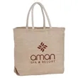 Herringbone Jute Tote | https://www.bestnamebadges.com