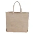 Herringbone Jute Tote | https://www.bestnamebadges.com
