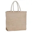 Herringbone Jute Tote | https://www.bestnamebadges.com