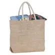 Herringbone Jute Tote | https://www.bestnamebadges.com