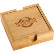 Bamboo Coaster Set | https://www.bestnamebadges.com