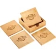 Bamboo Coaster Set | https://www.bestnamebadges.com