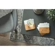 Marble and Bamboo Coaster Set | https://www.bestnamebadges.com