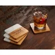 Marble and Bamboo Coaster Set | https://www.bestnamebadges.com