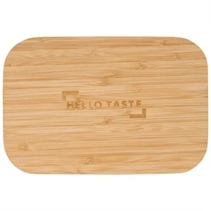 Bamboo Fiber Lunch Box with Cutting Board Lid | https://www.bestnamebadges.com