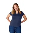 Women's AMOS Eco SS Polo | https://www.bestnamebadges.com