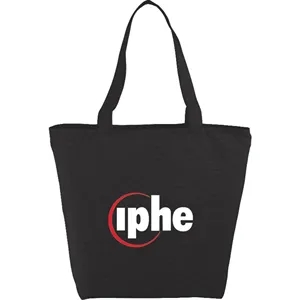 Maine 8oz Cotton Canvas Zippered Tote | https://www.bestnamebadges.com