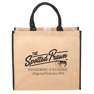 Large Jute Tote | https://www.bestnamebadges.com