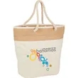 Jute Accent 12oz Cotton Canvas Rope Tote | https://www.bestnamebadges.com