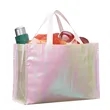 Iridescent Non-Woven Shopper Tote | https://www.bestnamebadges.com