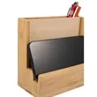 FSC® 100% Bamboo Photo Frame Desktop Organizer | https://www.bestnamebadges.com