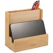 FSC® 100% Bamboo Photo Frame Desktop Organizer | https://www.bestnamebadges.com