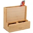 FSC® 100% Bamboo Photo Frame Desktop Organizer | https://www.bestnamebadges.com
