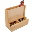 FSC® 100% Bamboo Photo Frame Desktop Organizer | https://www.bestnamebadges.com