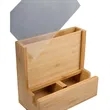 FSC® 100% Bamboo Photo Frame Desktop Organizer | https://www.bestnamebadges.com