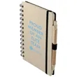 FSC® Mix 5" x 7" Wheat Straw Notebook with Pen | https://www.bestnamebadges.com
