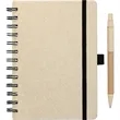 FSC® Mix 5" x 7" Wheat Straw Notebook with Pen | https://www.bestnamebadges.com