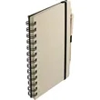 FSC® Mix 5" x 7" Wheat Straw Notebook with Pen | https://www.bestnamebadges.com